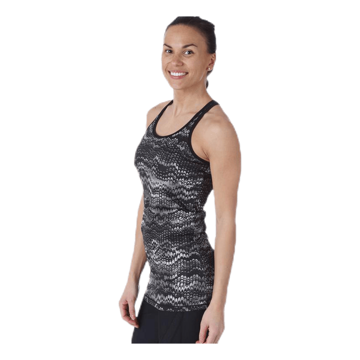 Long Racerback AOP Black