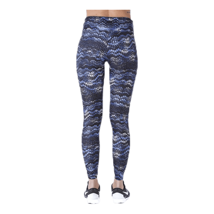 Flattering AOP Tights Blue/Black