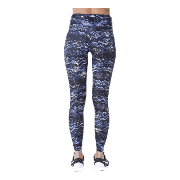 Flattering AOP Tights Blue/Black