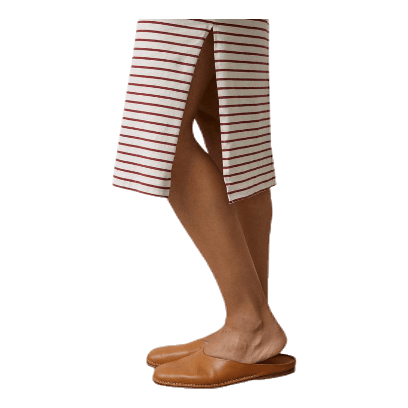 Simone S/L Dress Beige/Red