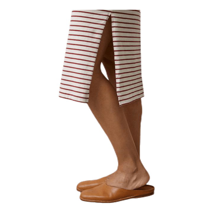 Simone S/L Dress Beige/Red