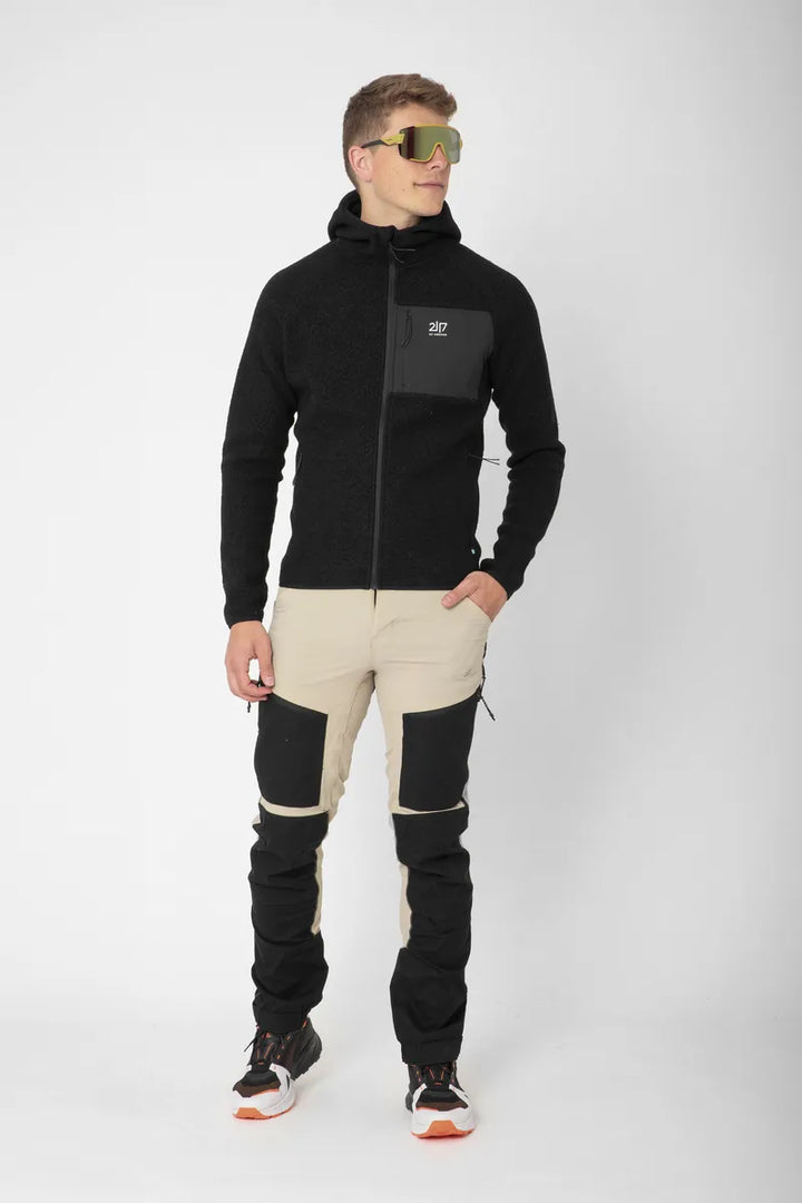 Skord Wool Pile Hoodie H Black