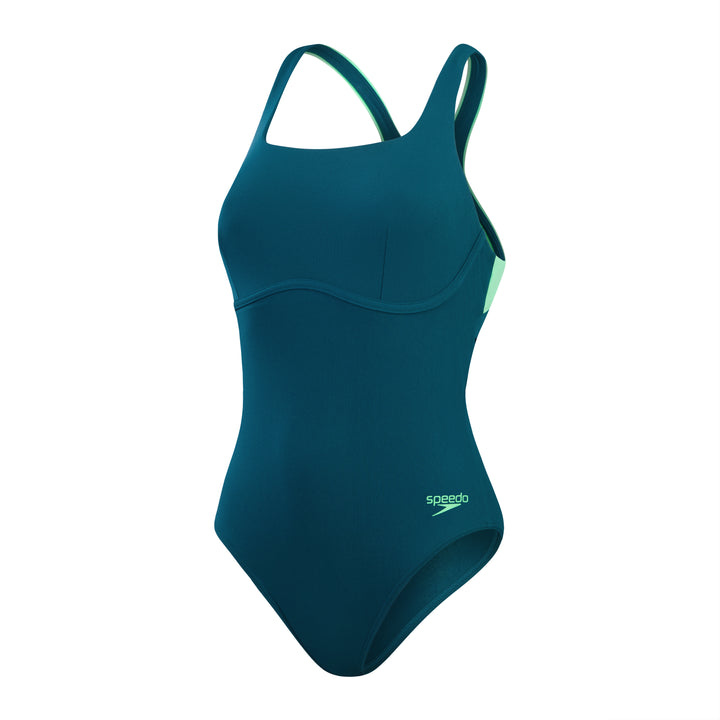 Womens Flex Band Swimsuit With Blue/green