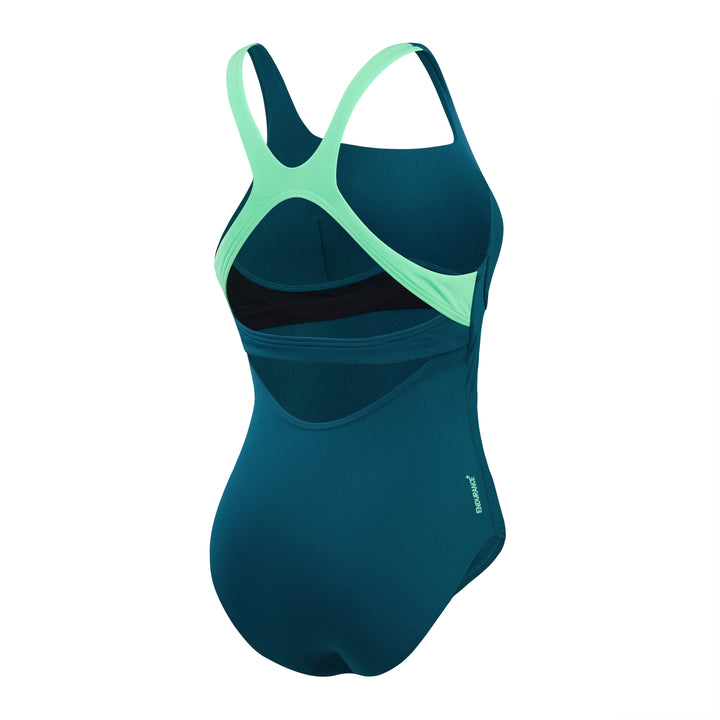 Womens Flex Band Swimsuit With Blue/green