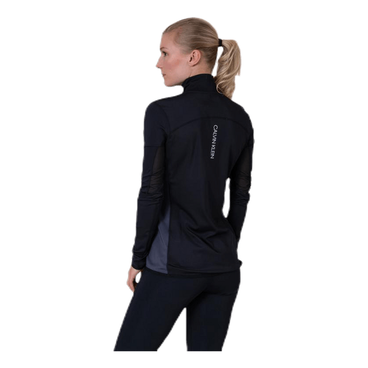 Long Sleeve 1/2 Zip Top Black