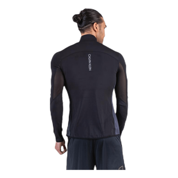 Long Sleeve 1/2 Zip Top Black