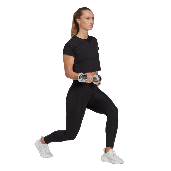 AEROREADY Train Essentials 3 Bar Logo Crop T-Shirt Black