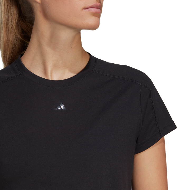 AEROREADY Train Essentials 3 Bar Logo Crop T-Shirt Black