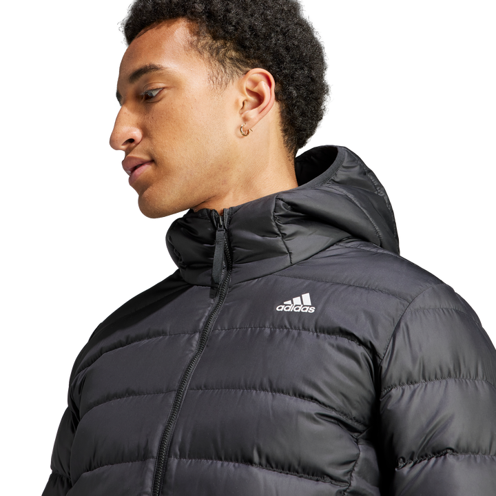 Essentials Light Down Hooded Jacket Black