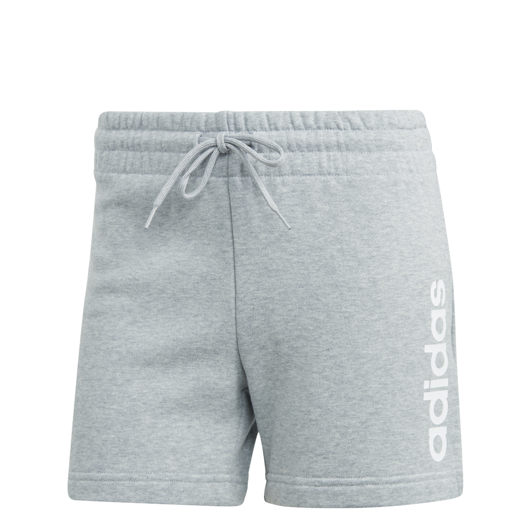 Essentials Linear French Terry Shorts Medium Grey Heather / White