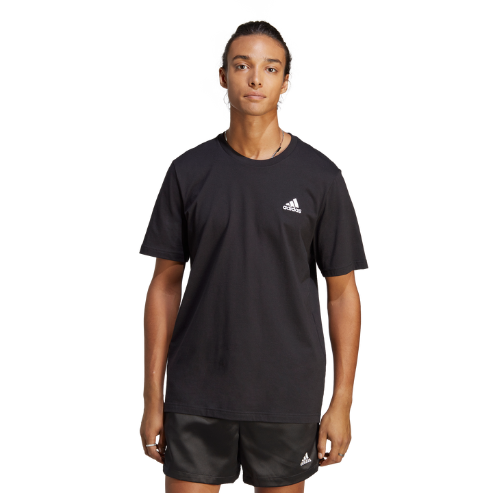 Essentials Single Jersey Embroidered Small Logo T-Shirt Black