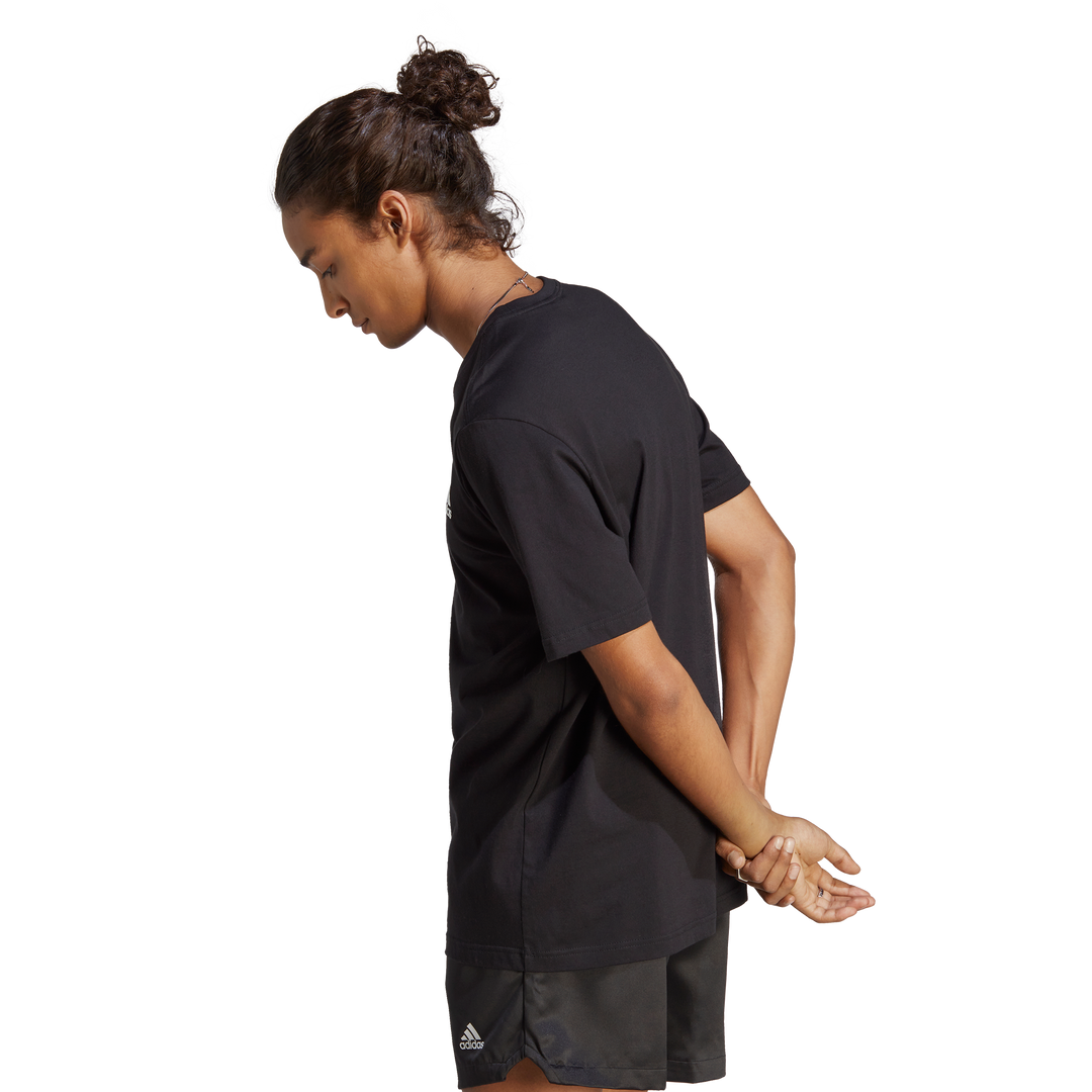 Essentials Single Jersey Embroidered Small Logo T-Shirt Black