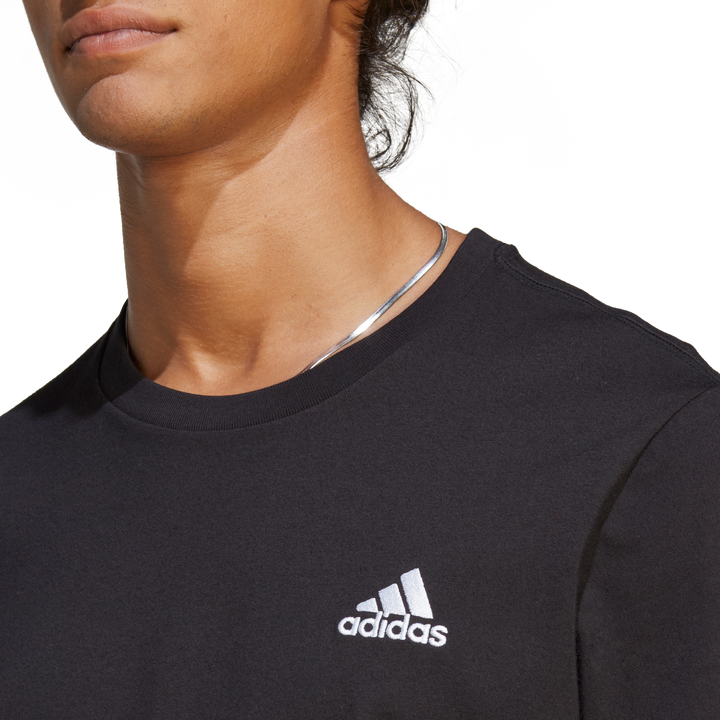 Essentials Single Jersey Embroidered Small Logo T-Shirt Black