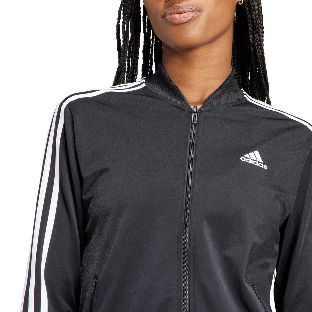 Essentials 3-Stripes Tracksuit Black