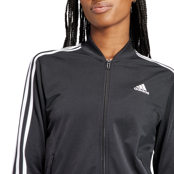 Essentials 3-Stripes Tracksuit Black