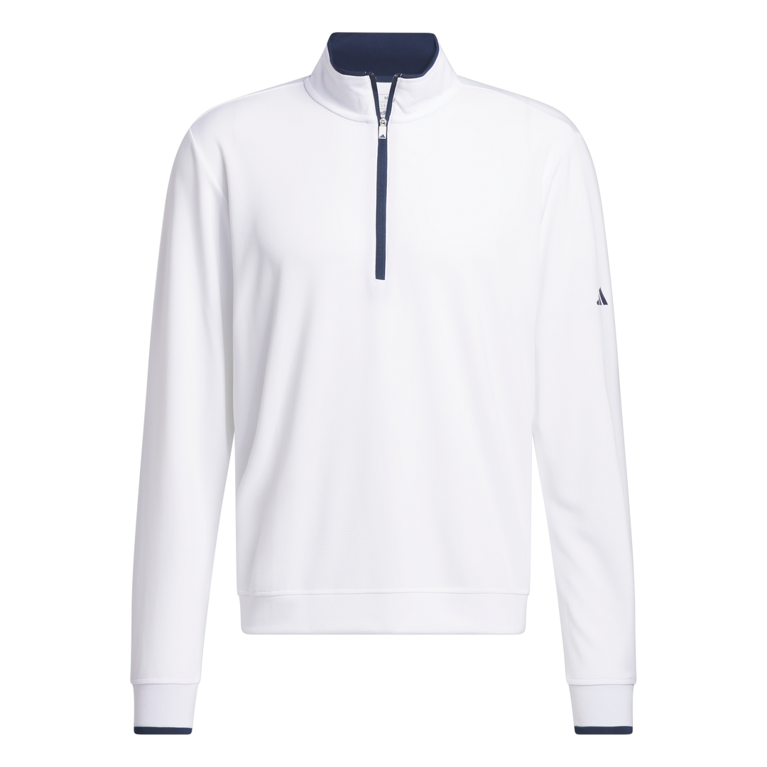 Lightweight Half-Zip Top White