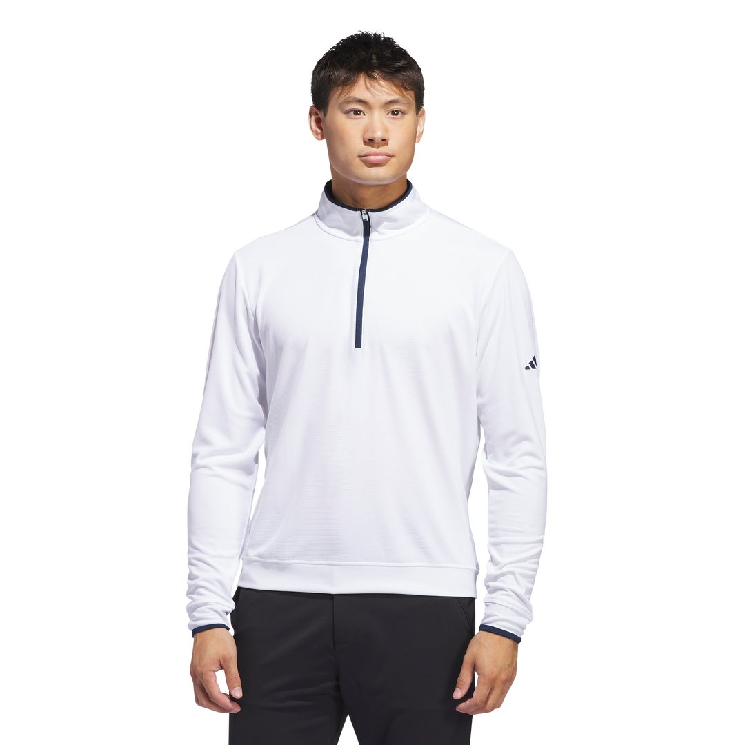 Lightweight Half-Zip Top White