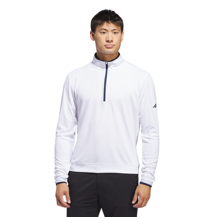 Lightweight Half-Zip Top White