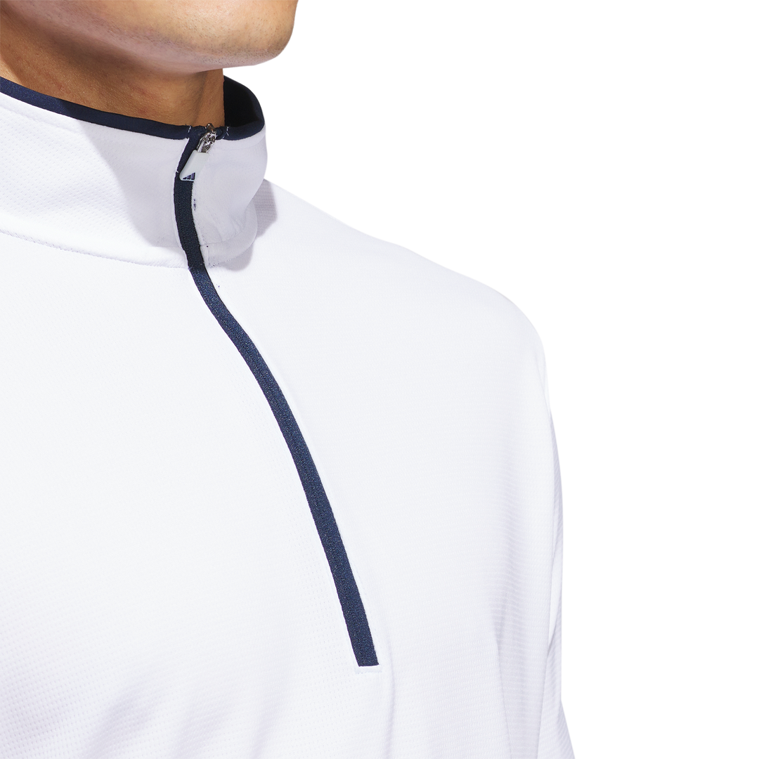 Lightweight Half-Zip Top White
