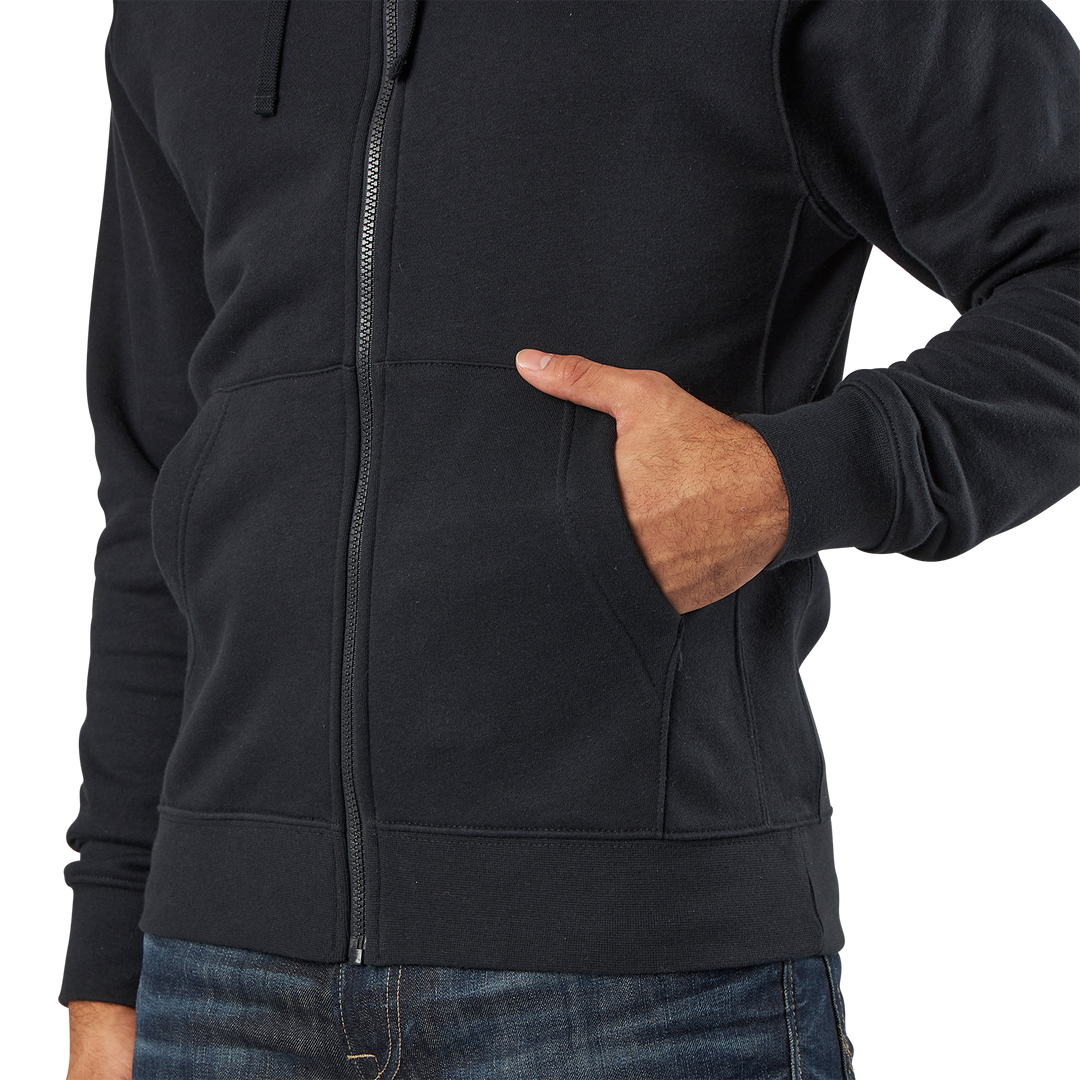 Sportswear Club Fleece Men's Full-Zip Hoodie BLACK/BLACK/WHITE