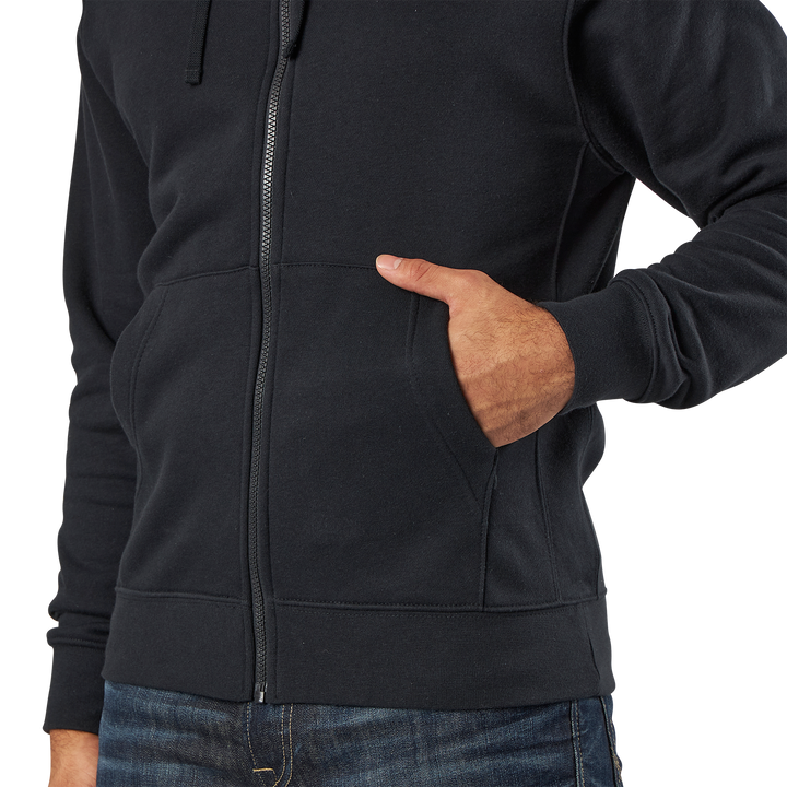 Sportswear Club Fleece Men's Full-Zip Hoodie BLACK/BLACK/WHITE