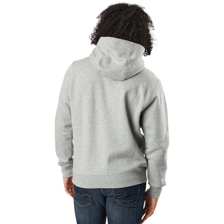 Sportswear Club Fleece Men's Full-Zip Hoodie DK GREY HEATHER/MATTE SILVER/WHITE