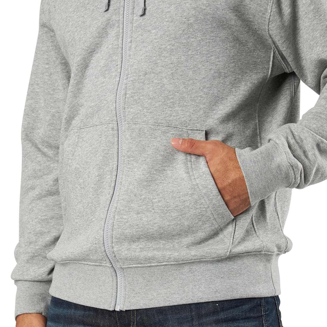 Sportswear Club Men's Full-Zip Hoodie DK GREY HEATHER/MATTE SILVER/WHITE