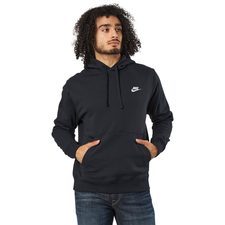 Sportswear Club Fleece Pullover Hoodie BLACK/BLACK/WHITE