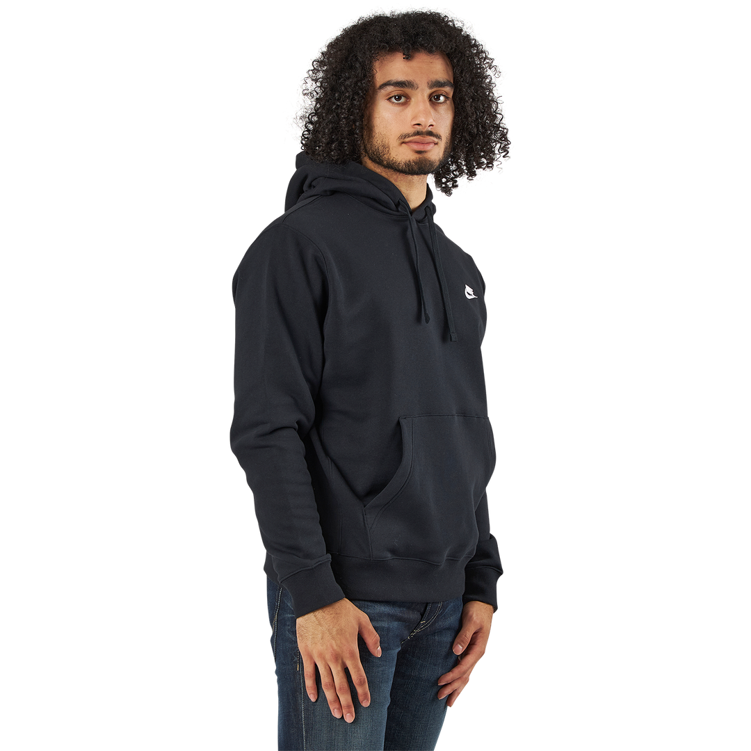 Sportswear Club Fleece Pullover Hoodie BLACK/BLACK/WHITE