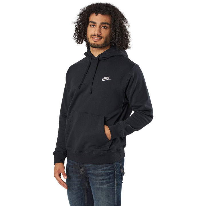 Sportswear Club Fleece Pullover Hoodie BLACK/BLACK/WHITE