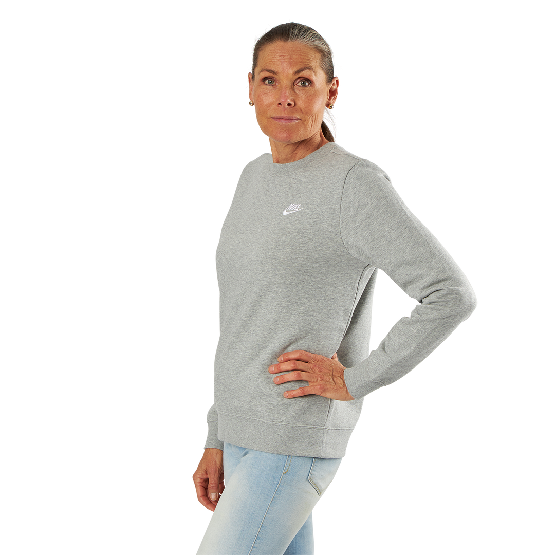 Sportswear Club Fleece Women's Crew DK GREY HEATHER/WHITE
