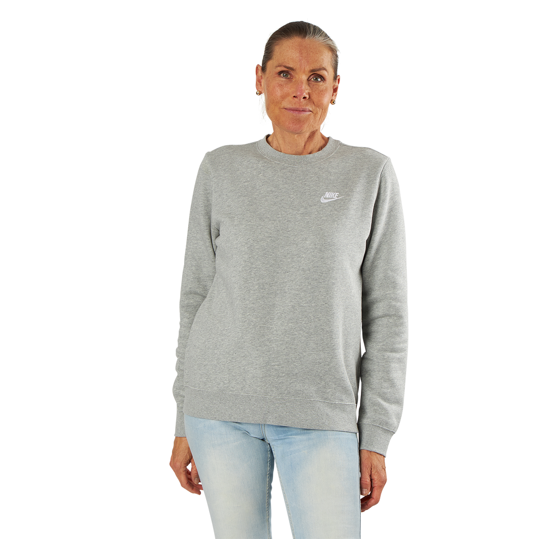 Sportswear Club Fleece Women's Crew DK GREY HEATHER/WHITE