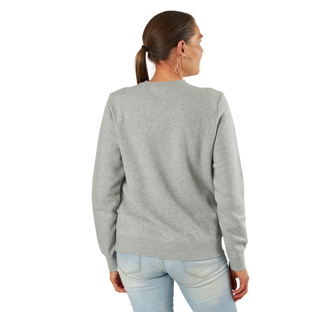 Sportswear Club Fleece Women's Crew DK GREY HEATHER/WHITE