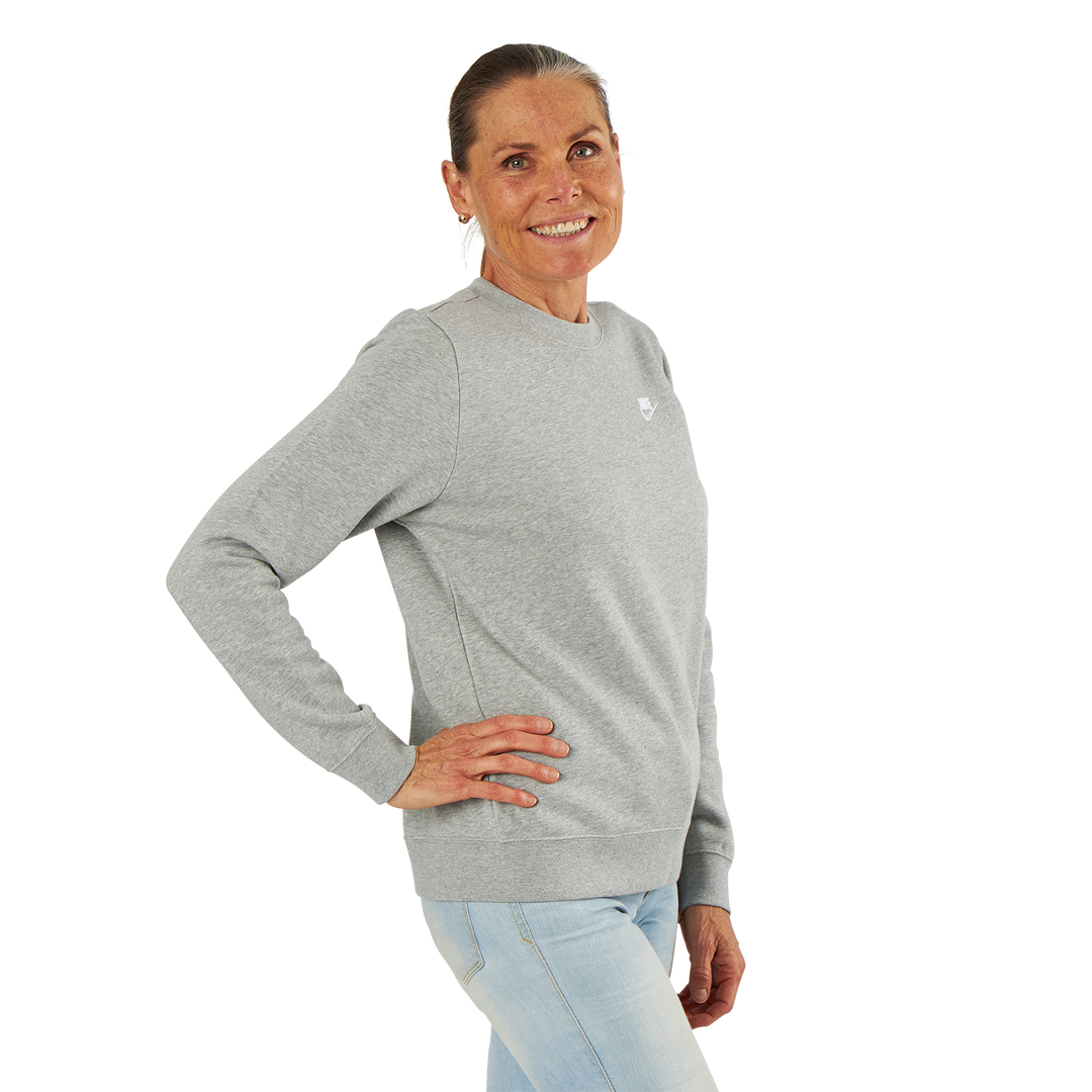 Sportswear Club Fleece Women's Crew DK GREY HEATHER/WHITE