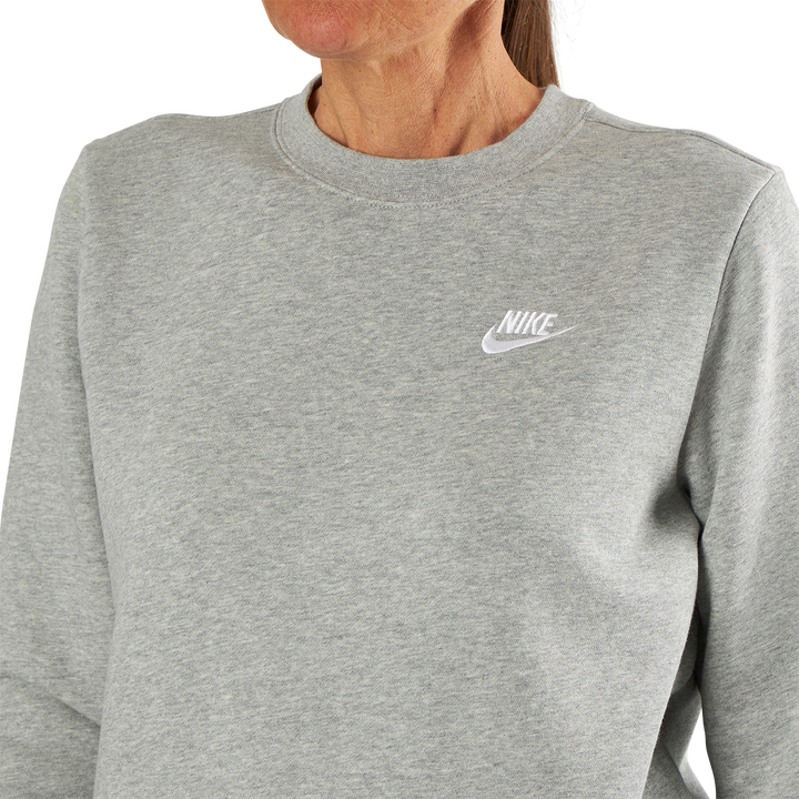 Sportswear Club Fleece Women's Crew DK GREY HEATHER/WHITE