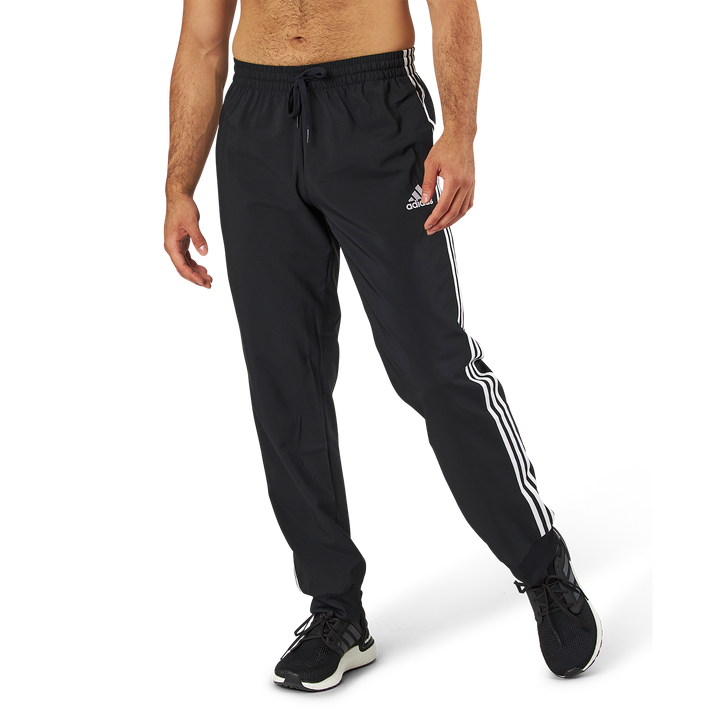 Essentials Tapered Cuff 3 Stripes Pants Black