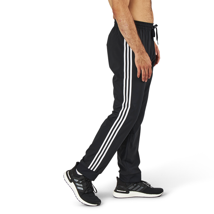 Essentials Tapered Cuff 3 Stripes Pants Black