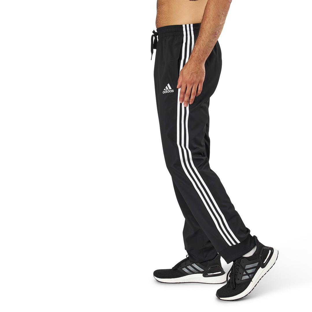 Essentials Tapered Cuff 3 Stripes Pants Black