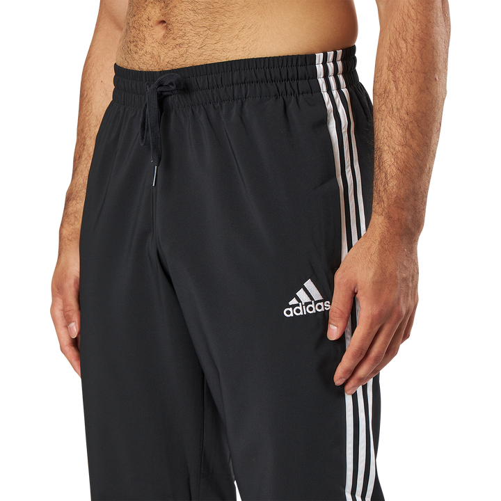 Essentials Tapered Cuff 3 Stripes Pants Black