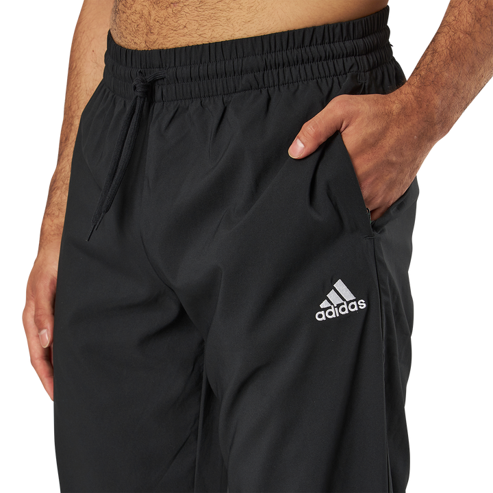 AEROREADY Essentials Stanford Open Hem Embroidered Small Logo Tracksuit Bottoms Black