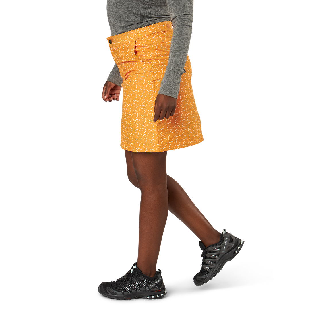 Hollie Reco Skort Flame Orange Print