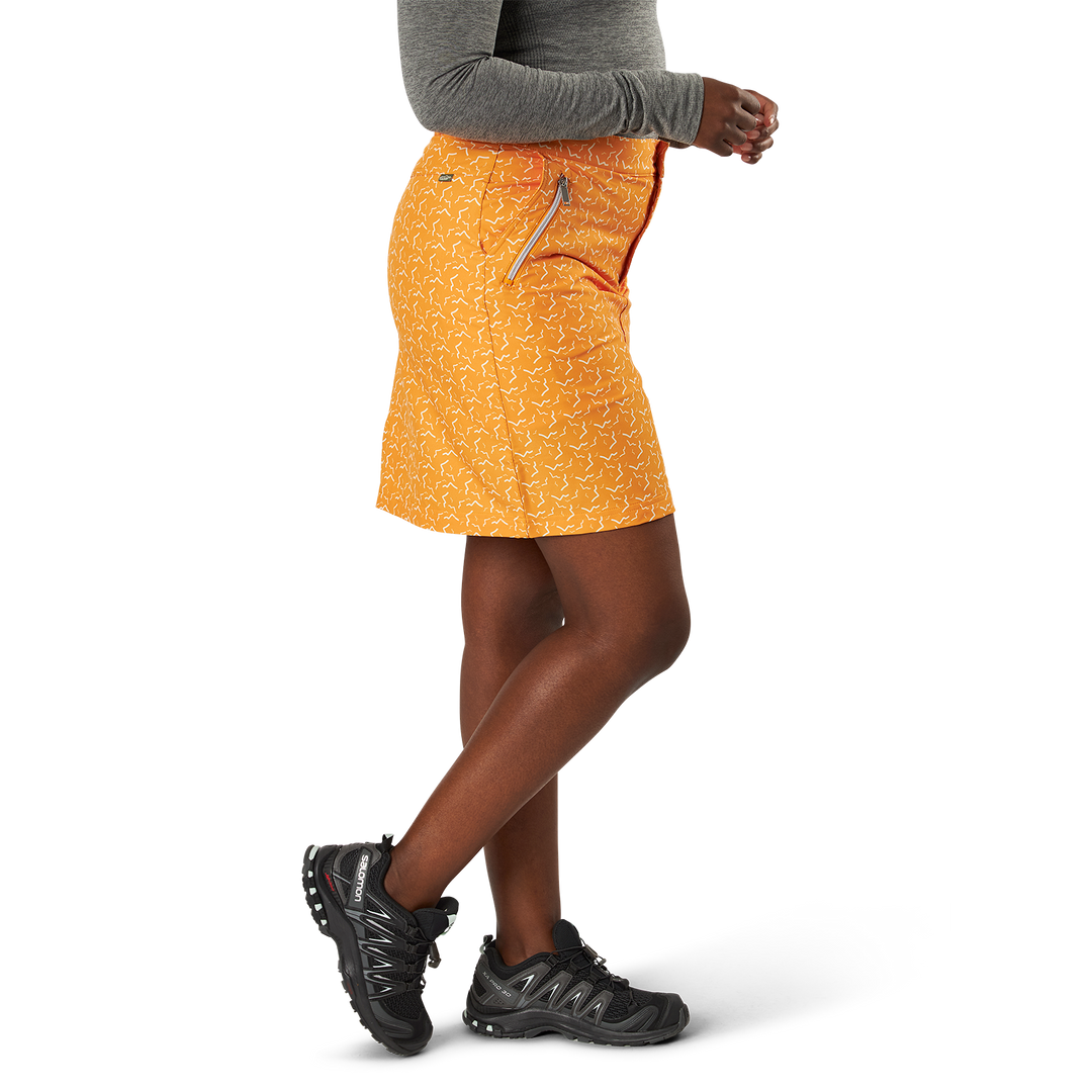 Hollie Reco Skort Flame Orange Print