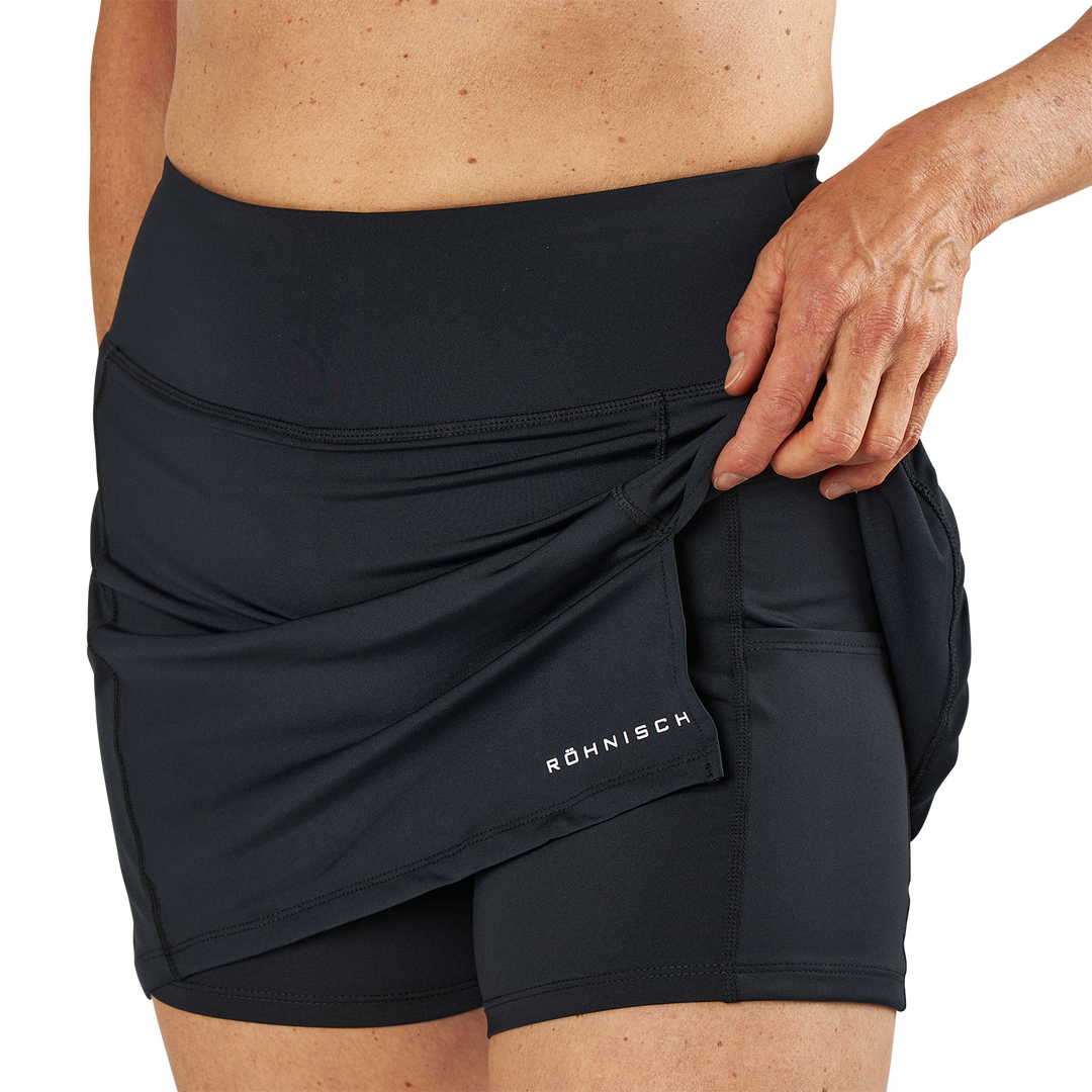 Court Jersey Skort Black