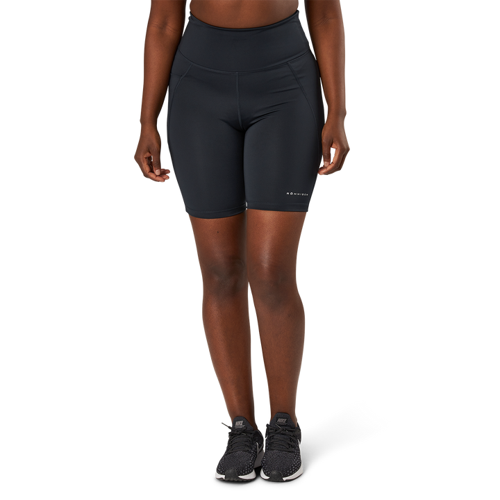 Flattering High Waist Bike Tig Black