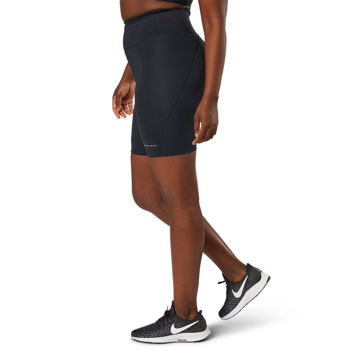 Flattering High Waist Bike Tig Black