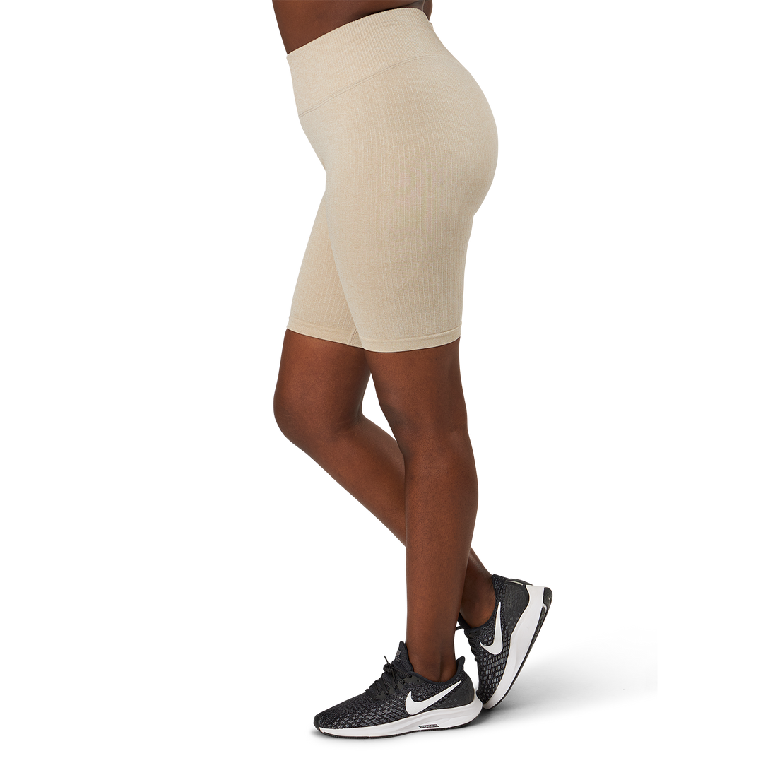 Bonnie Ribbed Shorts Beige