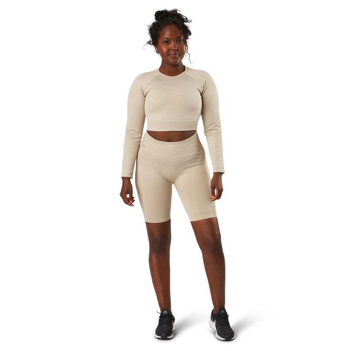 Bonnie Ribbed Shorts Beige