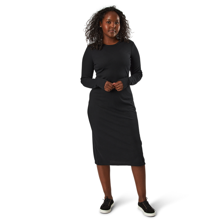 Quinn Rib Dress Black