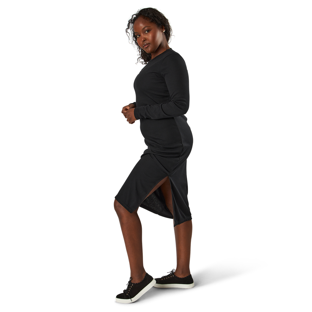 Quinn Rib Dress Black