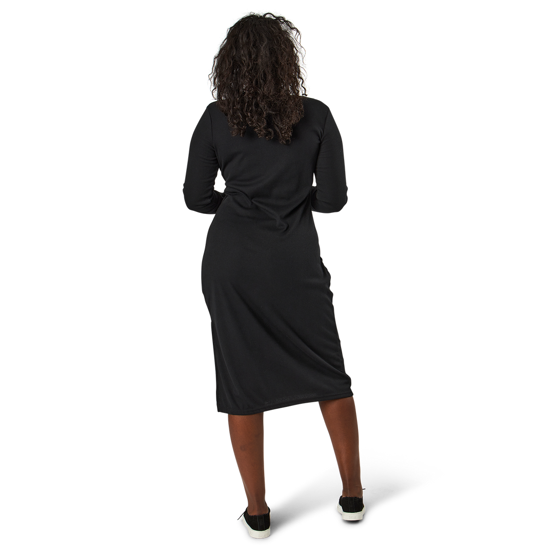 Quinn Rib Dress Black